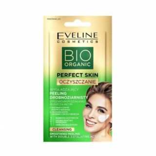 Eveline Bio Organic Perfect Skin wygładzający Peeling drobnoziarnisty o podwójnym działaniu złuszczającym 8 ml