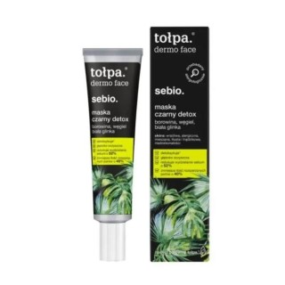 Tołpa Dermo Face Sebio. Maska do twarzy Czarny Detox 40 ml