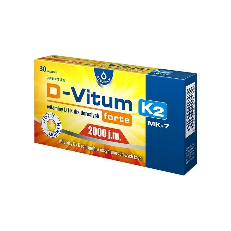 D-Vitum Forte Witamina D + K2 2000 j.m. 30 kapsułek