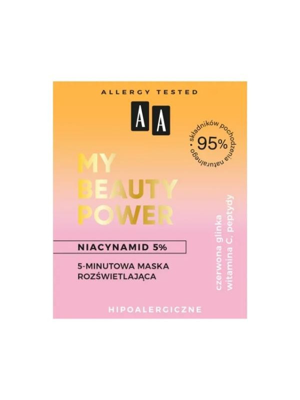 AA My Beauty Power 5-minutowa Maska rozświetlająca