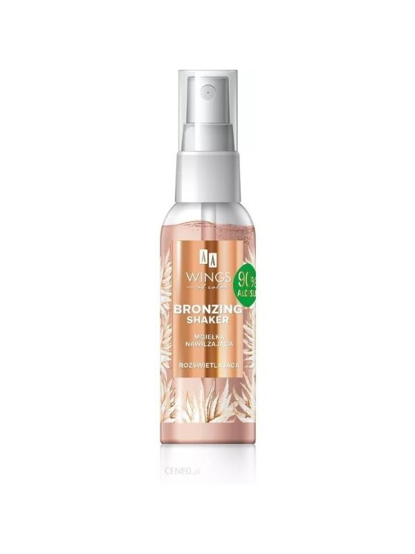 AA Wings of Color Bronzing Shaker Mgiełka nawilżająca rozświetlająca 90% Aloe