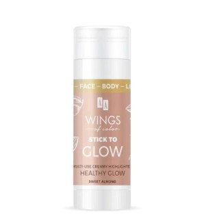 AA Wings of Color Stick to Glow kremowy Rozświetlacz do twarzy i ciała Healthy Glow Sweet Almond