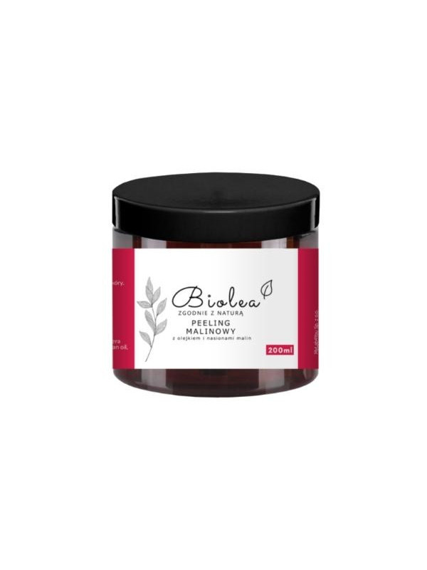 Biolea Peeling cukrowy z olejkiem i nasionami malin 200 ml