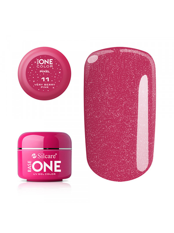 Silcare Base One Color Żel UV /11/ Pixel Very Berry Pink 5 g