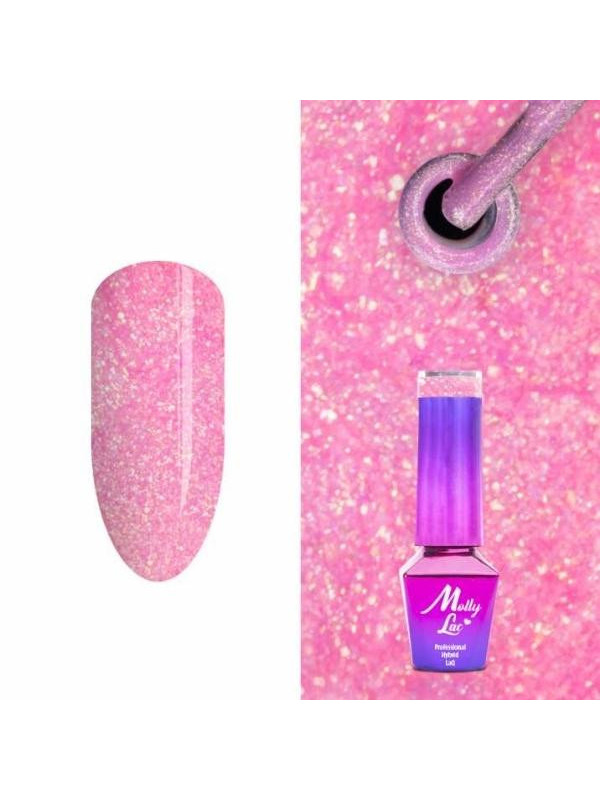 MollyLac /502/ Bling it on! Lakier Hybrydowy Frozen Rose 5 ml