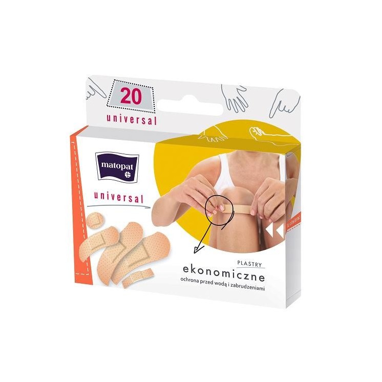 Zestaw plastrów uniwersalnych 20 sztuk