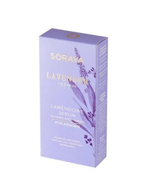 Soraya Lavender Essence wygładzające Lawendowe Serum na twarz, szyję i dekolt