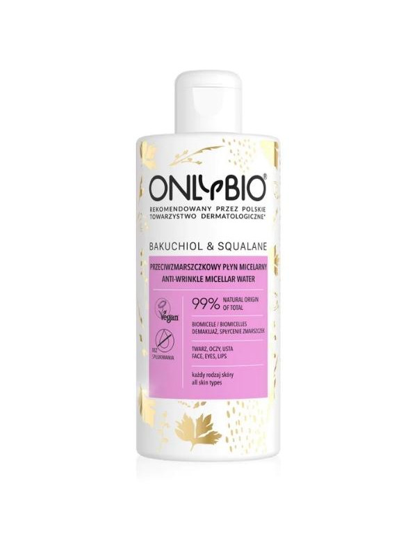 ONLYBIO Bakuchiol&Skwalan przeciwzmarszczkowy Płyn micelarny 300 ml