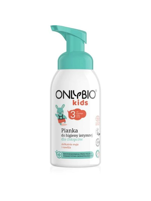 ONLYBIO Kids Pianka do higieny intymnej dla chłopców od trzeciego roku życia 300 ml