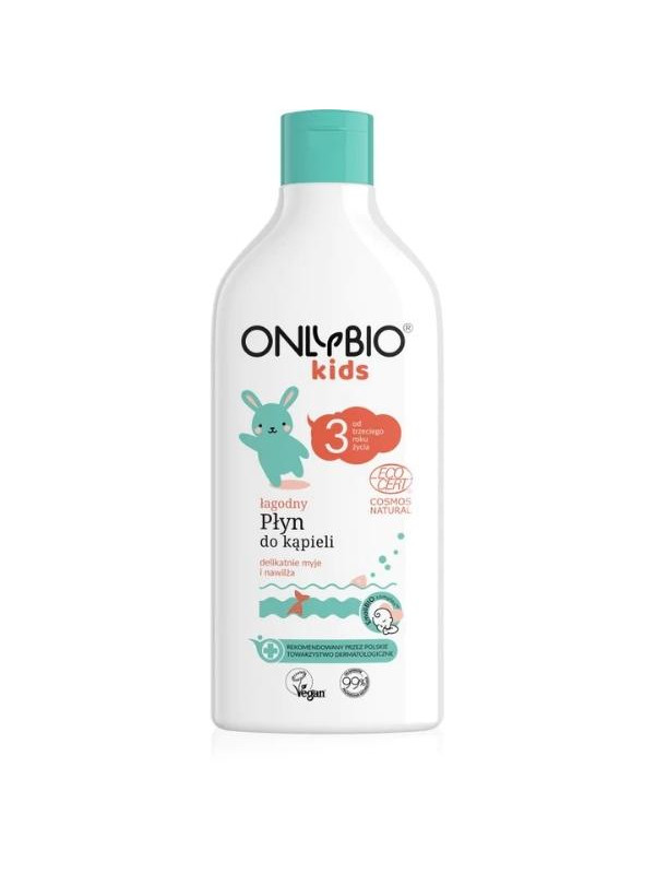 ONLYBIO Kids łagodny Płyn do kąpieli od trzeciego roku życia 500 ml