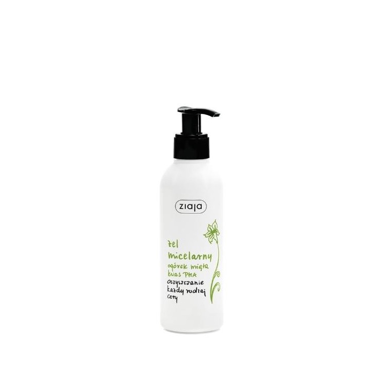 Ziaja Ogórek Mięta Żel micelarny kwas PHA oczyszczanie 190 ml