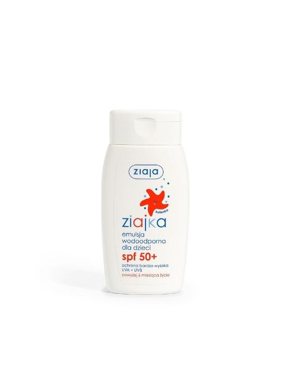 Ziaja Sun Emulsja wodoodporna do opalania dla dzieci z filtrem SPF50+ UVA + UVB ochrona bardzo wysoka 125 ml