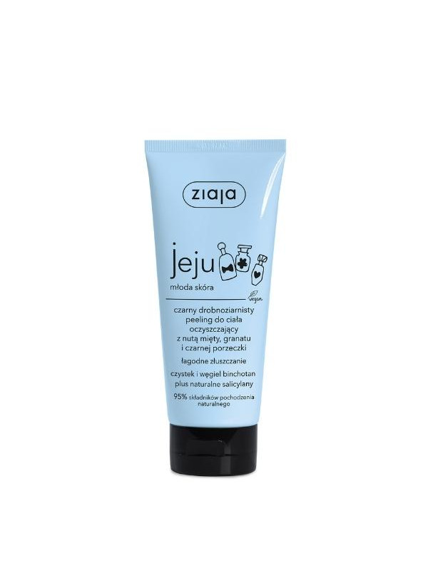 Ziaja Jeju czarny drobnoziarnisty Peeling do ciała oczyszczający 200 ml