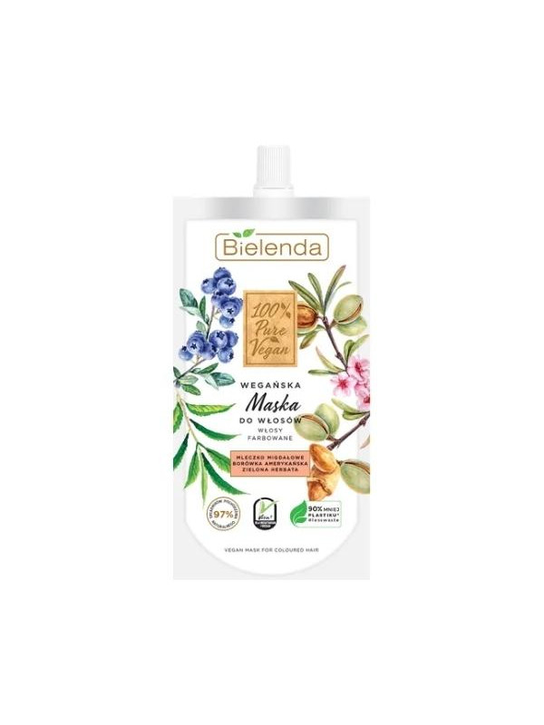 Bielenda 100% Pure Vegan Wegańśka Maska do włosów farbowanych 125 ml