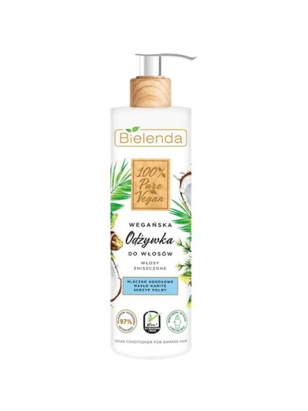 Bielenda 100% Pure Vegan Wegańska Odżywka do włosów zniszczonych 240 ml