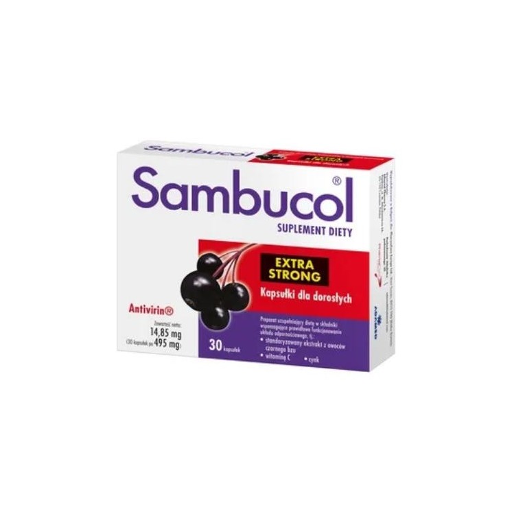 Sambucol Extra Strong Kapsułki dla dorosłych 30 sztuk