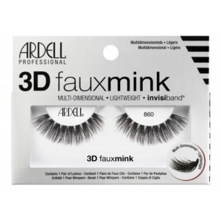 Ardell Faux Mink 3D Rzęsy na pasku /860/ Black 1 para