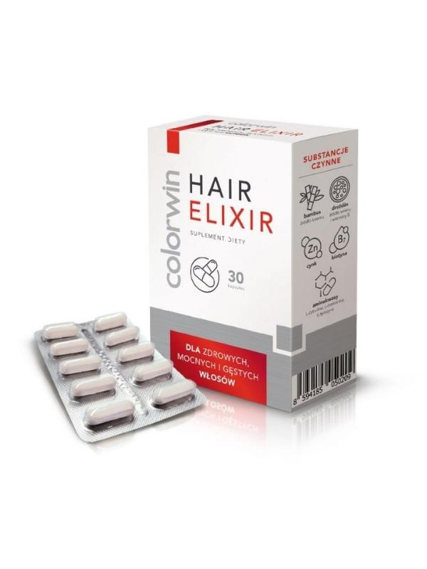 Colorwin Hair Elixir Suplement na wzrost włosów 30 kapsułek