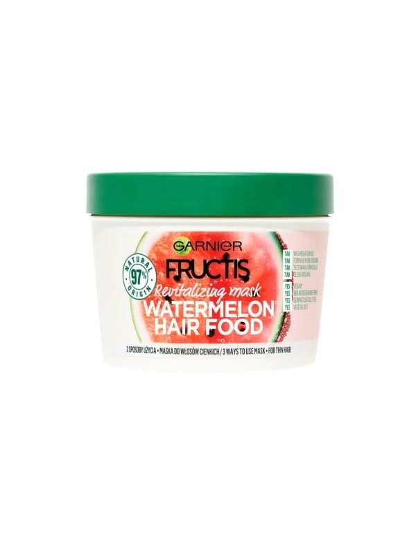 Garnier Fructis Watermelon Hair Food regenerująca Maska do włosów zniszczonych 390 ml