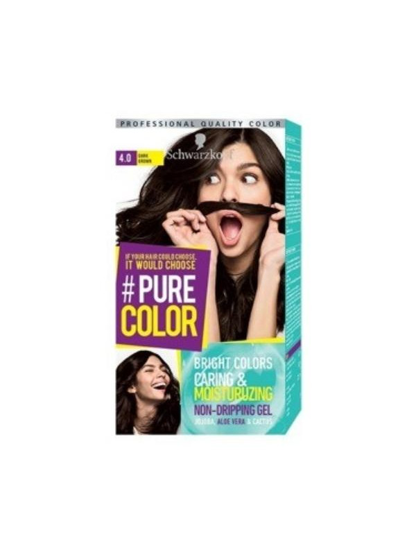 Schwarzkopf Pure Color Farba do włosów /4.0/ Ciemny Brąz