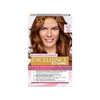 L'oreal Excellence Creme Farba do włosów /6.41/ Jasny Bursztynowy Brąz