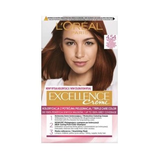 L'oreal Excellence Creme Farba do włosów /4.54/ Brąz Mahoniowo-miedziany