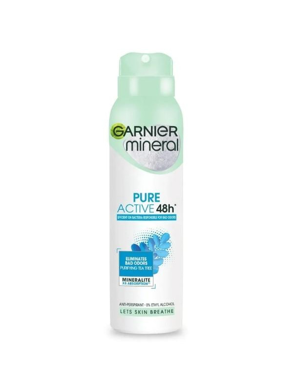 Garnier Minerals Dezodorant w spray'u Pure Active 48h 150 ml