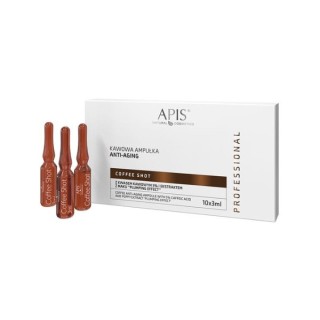 Apis Coffee Shot Kawowa Ampułka Anti-aging z kwasem kawowym i ekstraktem z maku "Plumping Effect" 10 x 3,5 ml