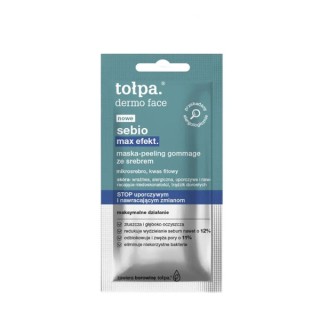 Tołpa Dermo Face Sebio Max Efekt. Maska-peeling gommage ze srebrem 8 ml