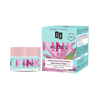 AA Aloes Pink intensywnie nawilzający Krem-żel do twarzy na dzień 50 ml