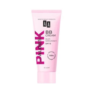 AA Aloes Pink multinawilżający Krem do twarzy BB SPF15 /01/ Light 30 ml