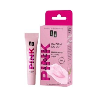 AA Aloes Pink regenerujący Balsam do ust Natural Glow 10 g