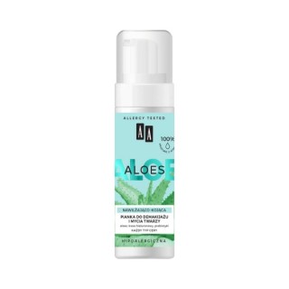 AA Aloes 100% Aloe vera extract Pianka do demakijażu i mycia twarzy nawilżająco-kojąca 150 ml