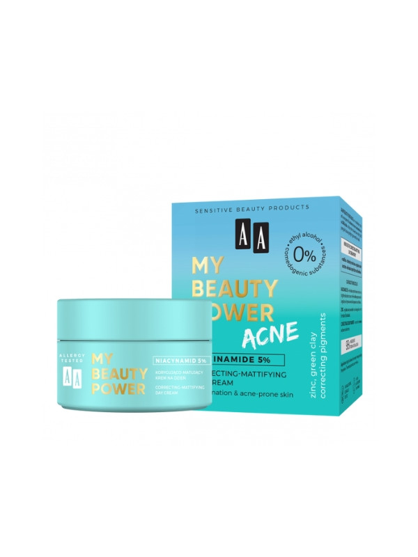 AA My Beauty Power Acne korygująco-matująco Krem na dzień 50 ml