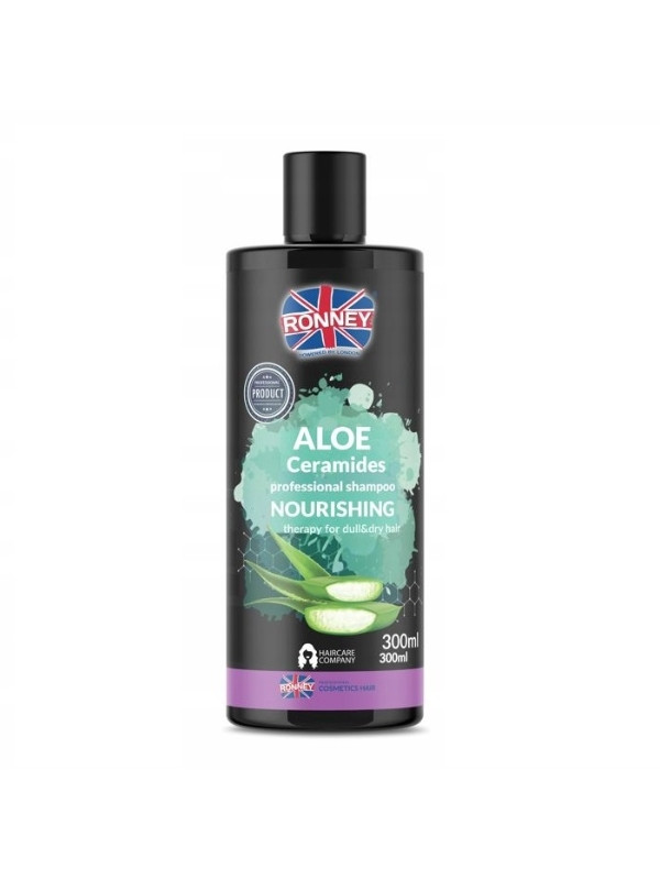 Ronney Aloe Ceramiders odżywiający Szampon do włosów matowych i suchych 300 ml