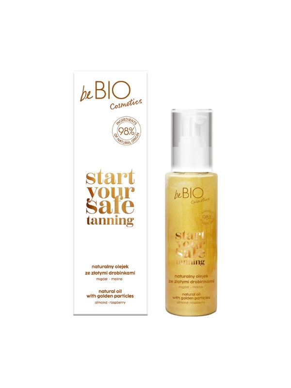 beBio Ewa Chodakowska Start Your Safe Tanning naturalny Olejek do ciała ze złotymi drobinkami 100 ml