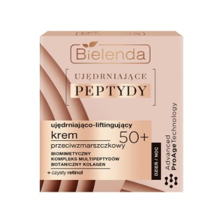 Bielenda Ujędrniające Peptydy przeciwzmarszczkowy Krem do twarzy 50+ ujędrniająco-liftingujący 50 ml