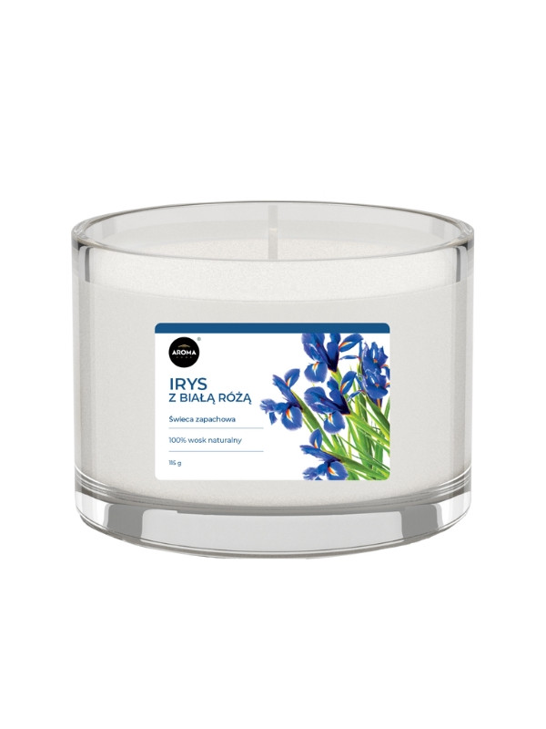 Aroma Home Świeca zapachowa Irys z Białą Różą 115 g