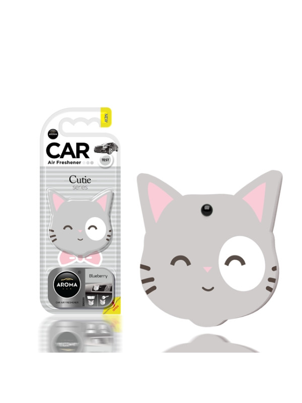 Aroma Car Cutie Cat Zawieszka zapachowowa do samochodu Blueberry 1 sztuka