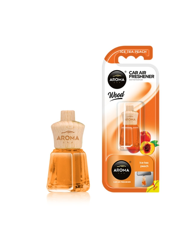 Aroma Car Wood Mini Odświeżacz powietrza do samochodu Ice Tea Peach 4 ml