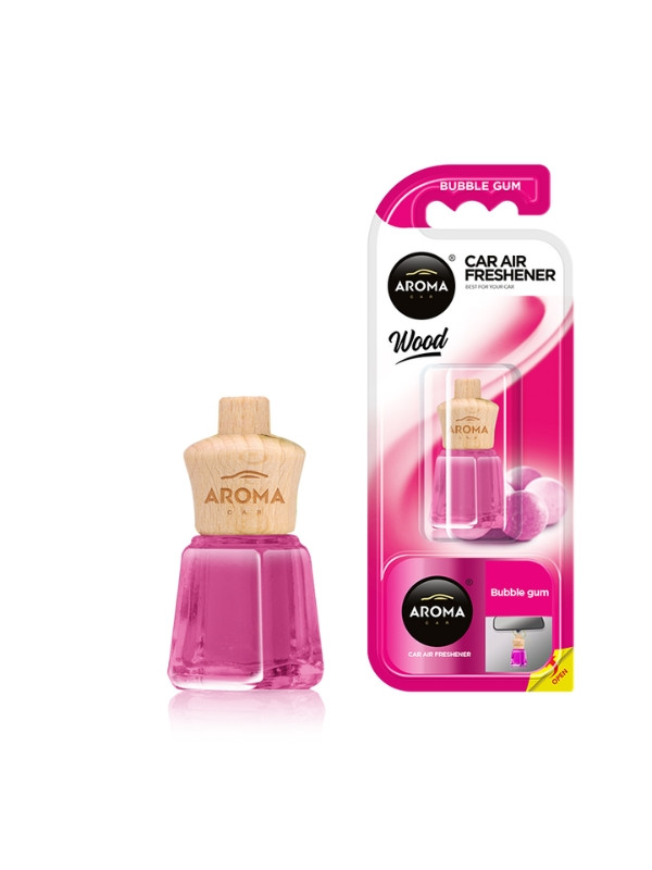 Aroma Car Wood Mini Odświeżacz powietrza do samochodu Bubble Gum 4 ml