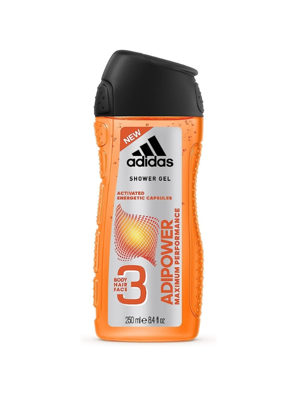 Adidas Żel pod prysznic dla mężczyzn 3in1 Adipower 250 ml