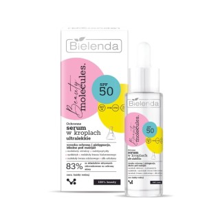 Bielenda Beauty Molecules ultralekkie Serum do twarzy w kroplach SPF50 ochronne  30 g