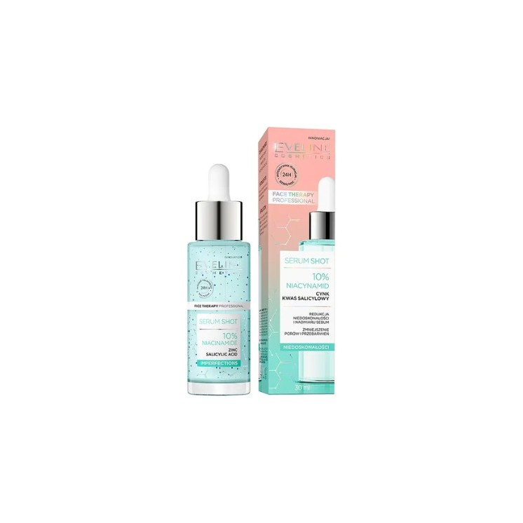 Eveline Serum Shot  Kuracja do twarzy, szyi i dekoltu 10% Niacynamid 30 ml