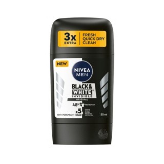 Nivea Men Black & White Antyperspirant w sztyfcie Invisible Orginal 50 ml