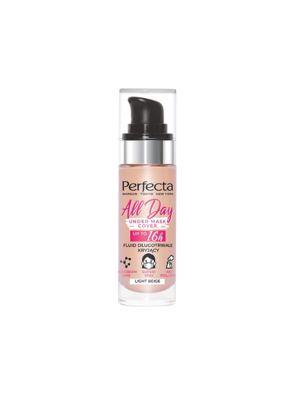 Dax Perfecta All Day Under Mask Cover Fluid długotrwale kryjący Light Beige 30 ml