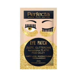 Dax Perfecta Eye Patch glitterowe Płatki pod oczy Złoto 2 sztuki