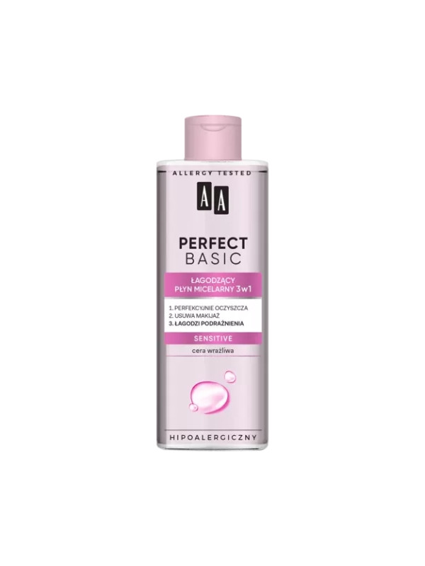 AA Perfect Basic 3w1 łagodzący Płyn micelarny Sensitive 200 ml