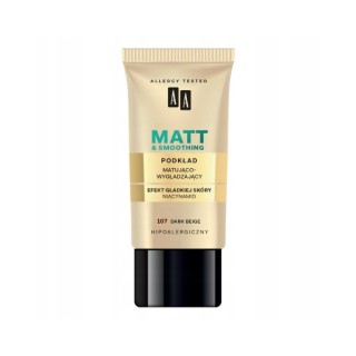 AA Make Up Matt Podkład do twarzy matująco-wygładzający /107/ Dark Beige 30 ml