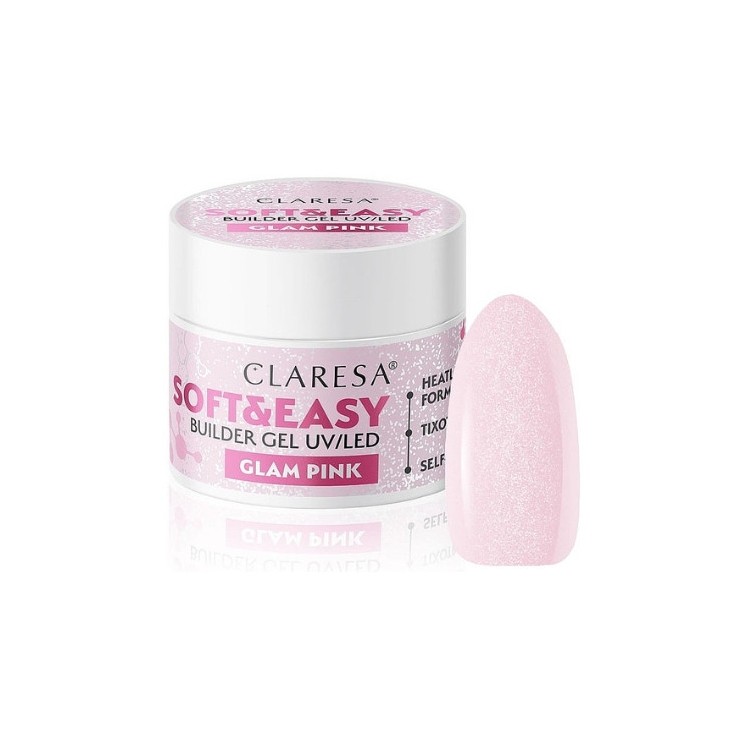 Claresa Soft & Easy Żel budujący do paznokci Glam Pink 45 g